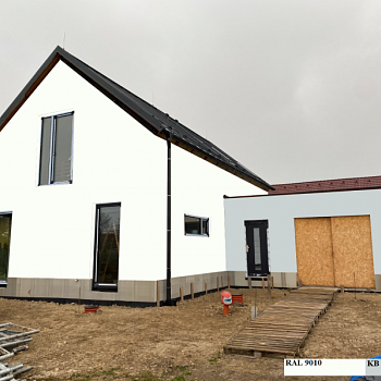 Průběh realizace zateplení fasády rodinného domu v Hrabyni