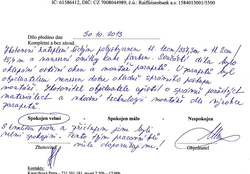 Zateplení rodinného domu Velké Hoštice