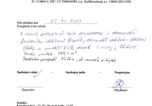 Zateplení rodinného domu Ostrava - Stará Bělá