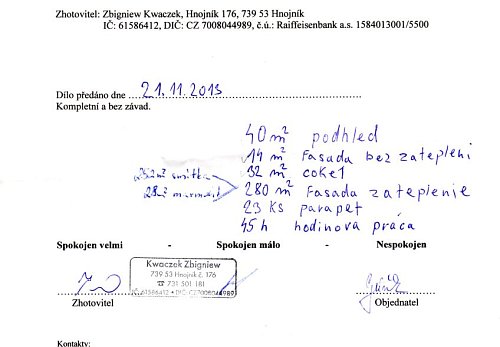 Zateplení rodinného domu Vršovice u Opavy