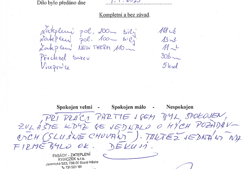 Zateplení rodinného domu Dolní Suchá