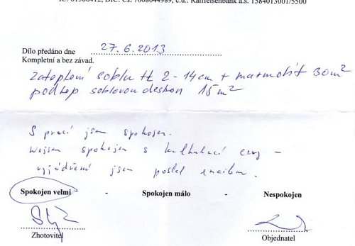 Zateplení rodinného domu Dobrá u Frýdku-Místku