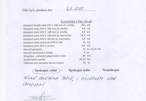 Zateplení rodinného domu Olbramice