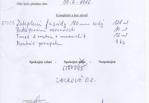 Realizace zateplení a fasády rodinného domu Baška