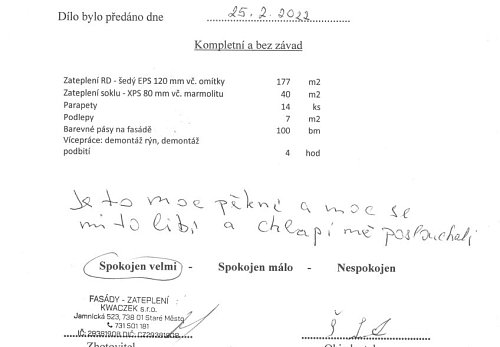 Zateplení rodinného domu Horní Suchá