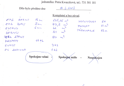 Zateplení rodinného domu Metylovice
