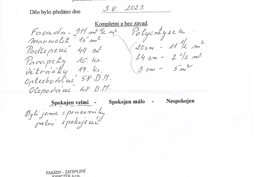 Zateplení rodinného domu Střítež