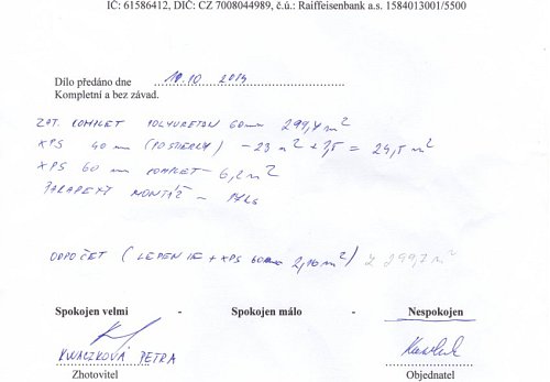 Zateplení rodinného domu Řeka