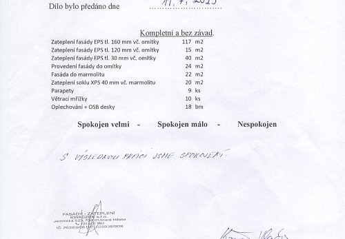 Zateplení rodinného domu Prostřední Suchá