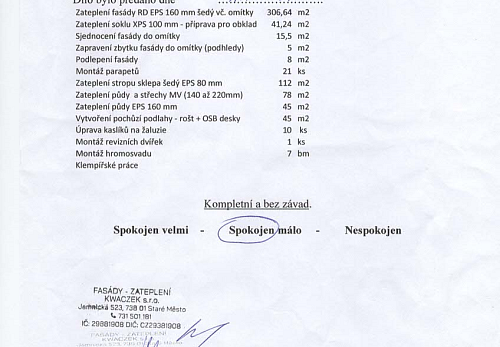 Zateplení rodinného domu Krmelín