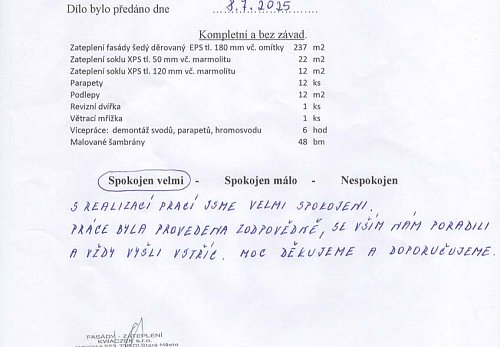 Zateplení rodinného domu Libhošť