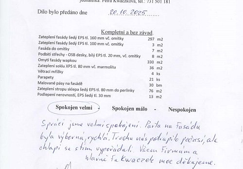 Zateplení rodinného domu Nošovice