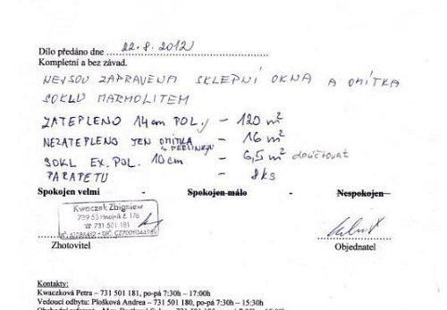 Zateplení rodinného domu Oldřichovice