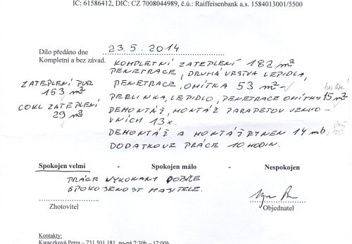 Zateplení rodinného domu Albrechtice u ČT
