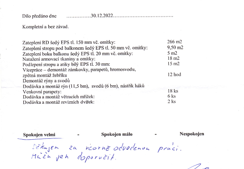 Zateplení rodinného domu Havířov - Životice