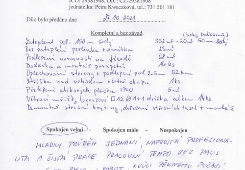 Zateplení rodinného domu Štramberk