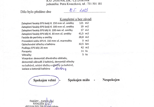 Zateplení rodinného domu Frýdek-Místek