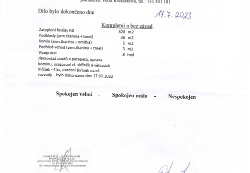 Zateplení rodinného domu Oldřichovice