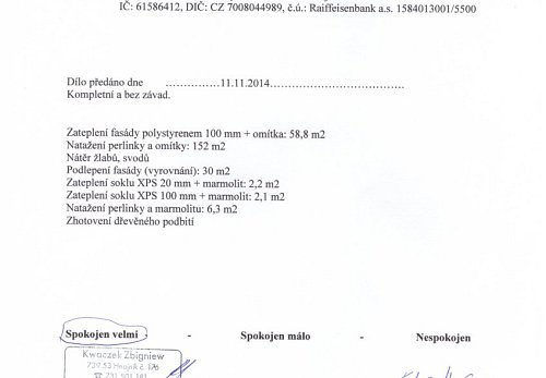 Zateplení rodinného domu Frýdek-Místek