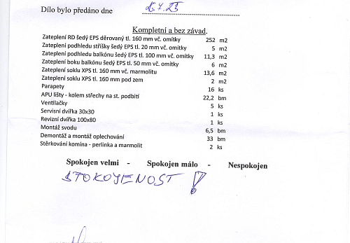 Zateplení rodinného domu Nošovice
