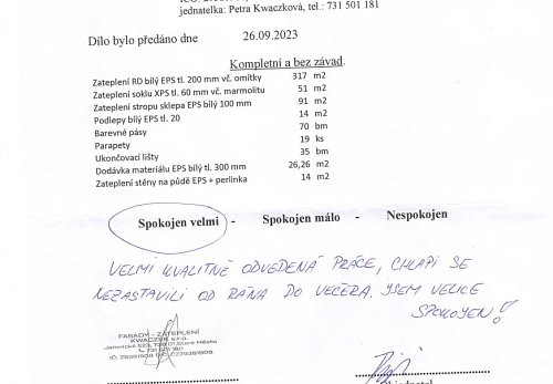Zateplení rodinného domu Prostřední Suchá