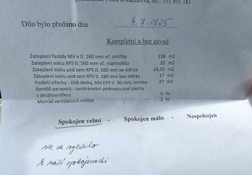 Zateplení rodinného domu Velké Albrechtice