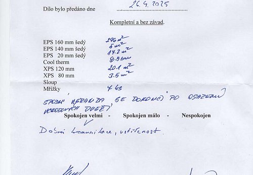 Zateplení rodinného domu Dobroslavice