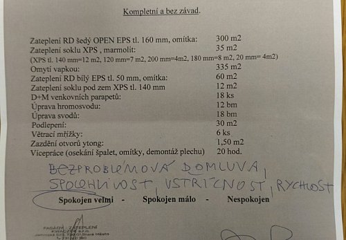 Zateplení rodinného domu Dobroslavice