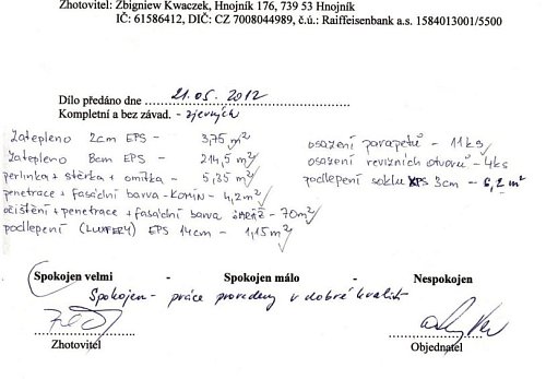 Zateplení rodinného domu Řepiště