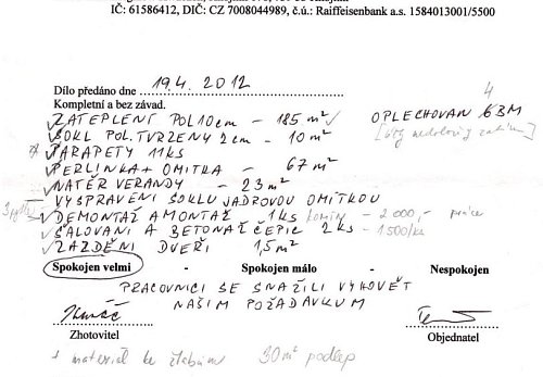 Zateplení rodinného domu Brušperk