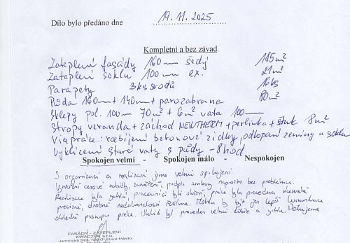 Zateplení rodinného domu Raškovice