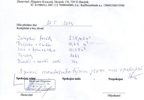 Zateplení rodinného domu Dětmarovice