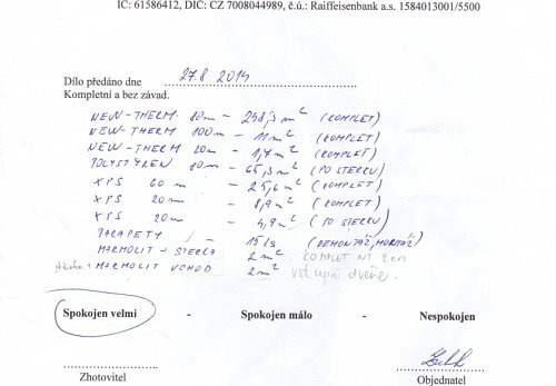 Zateplení rodinného domu Mořkov