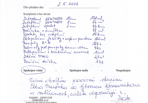Zateplení rodinného domu Loučky