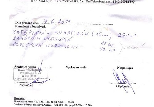 Zateplení rodinného domu Janovice