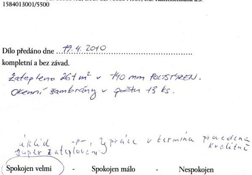 Zateplení rodinného domu Dobrá u Frýdku-Místku