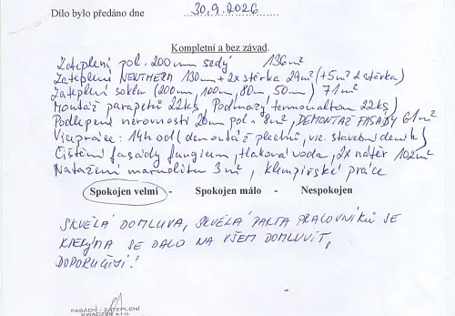 Realizace zateplení a fasády rodinného domu Bystřice