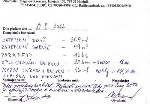 Zateplení rodinného domu Ostrava - Bartovice