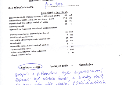 Zateplení rodinného domu Metylovice