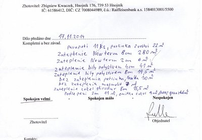 Zateplení rodinného domu Markvartovice