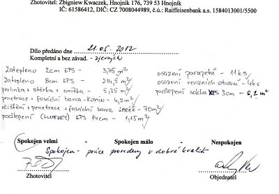 Zateplení rodinného domu Řepiště
