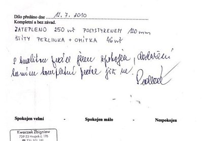 Zateplení rodinného domu Frýdek-Místek