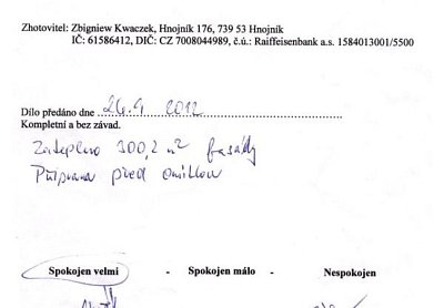 Zateplení rodinného domu Fryčovice