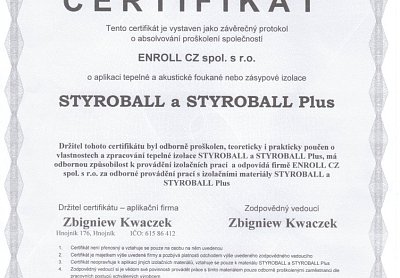 Zateplení fasád Kwaczek certifikáty