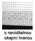 Profil okapničky s neviditelnou okapní hranou